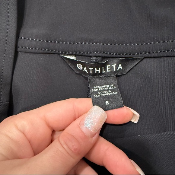 Athleta Stellar Wide Leg Crop Pants in Black 8 - Picture 4 of 7